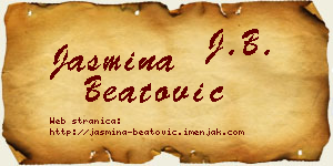 Jasmina Beatović vizit kartica